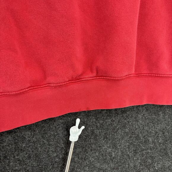 Nike Hoodie Men's Medium Red Swoosh Pullover Sweatshirt Center Swoosh Fleece - Picture 5 of 10